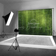 Lofaris Realistic Green Grass Soccer Field Backdrop Sports Theme Party Decoration Football Game Background