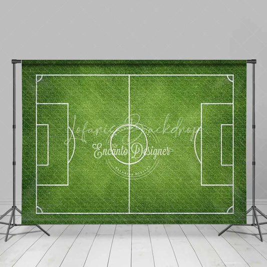 Lofaris Realistic Green Soccer Field Backdrop Football Sports Theme Birthday Party Photo Booth Background