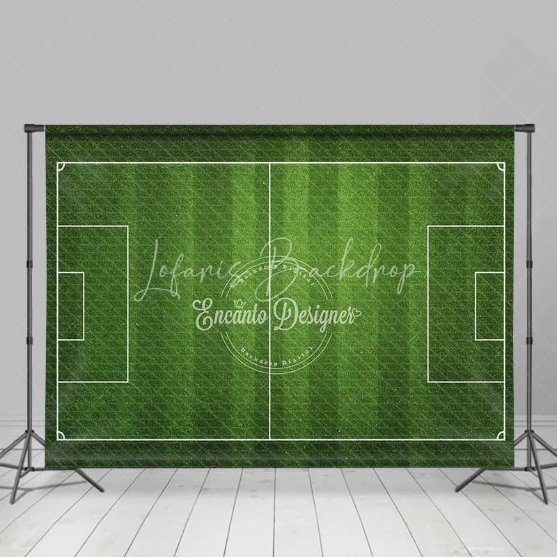 Realistic Green Soccer Field Sports Game Backdrop, Football Pitch ...