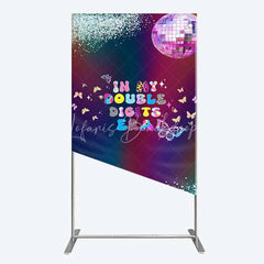 Lofaris Rectangle Backdrop In My Double Digits Era Groovy Disco Ball Butterfly Birthday Cover