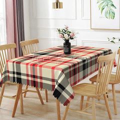 Lofaris Red Black Plaid Rectangle Tablecloth Classic Tartan Checkered Pattern Cover Rustic Holiday Kitchen Decoration