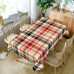 Lofaris Red Black Plaid Rectangle Tablecloth Classic Tartan Checkered Pattern Cover Rustic Holiday Kitchen Decoration