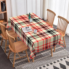 Lofaris Red Black Plaid Rectangle Tablecloth Classic Tartan Checkered Pattern Cover Rustic Holiday Kitchen Decoration