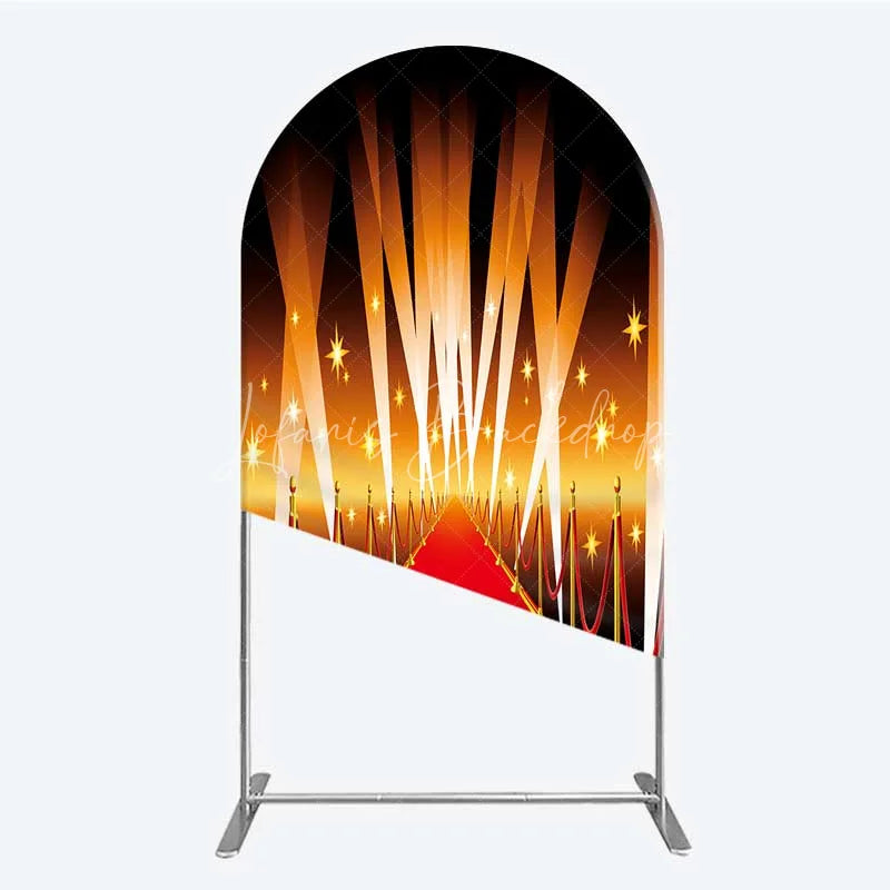 Lofaris Red Carpet Arch Backdrop Hollywood Movie Night VIP Star Party Decoration