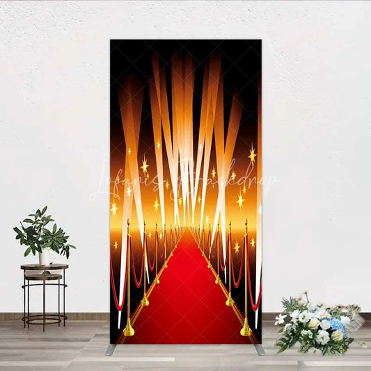 Lofaris Red Carpet Rectangle Backdrop Hollywood Movie Night VIP Star Party Decoration