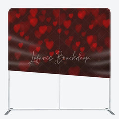 Lofaris Red Heart Bokeh Double Sided Backdrop Glitter Shimmer for Valentine’s Day Romantic Party Photo Booth Decor