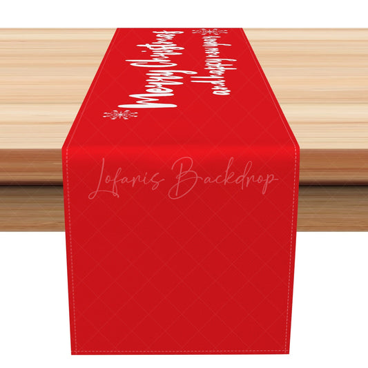 Lofaris Red Simple Snowflake Christmas New Year Table Runner