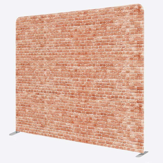 Lofaris Red Vintage Brick Wall Photo Pillow Case Backdrop