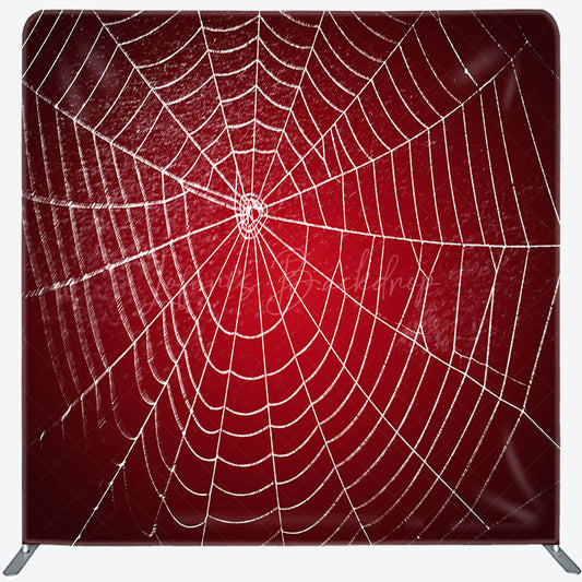 Lofaris Red White Super Spider Wab Square Tension Backdrop
