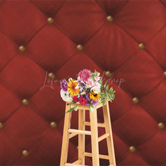 Lofaris Regular Burgundy Grid Photography Studio Backdrop