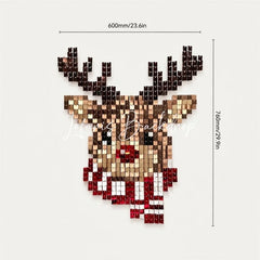 Lofaris Reindeer Shimmer Wall Backdrop Festive Christmas Winter Holiday Party Decor
