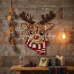 Lofaris Reindeer Shimmer Wall Backdrop Festive Christmas Winter Holiday Party Decor