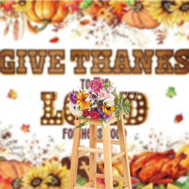 Lofaris Religious Thanksgiving Backdrop Give Thanks To The Lord Photography Background