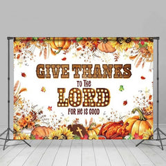 Lofaris Religious Thanksgiving Backdrop Give Thanks To The Lord Photography Background