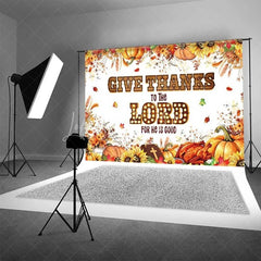 Lofaris Religious Thanksgiving Backdrop Give Thanks To The Lord Photography Background