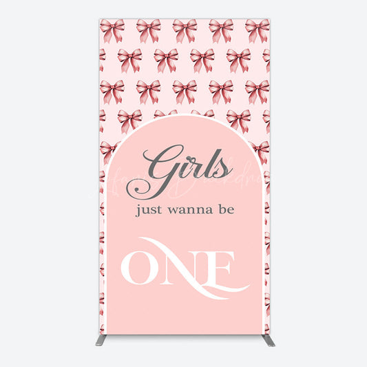 Lofaris Repeated Bow Girls Just Wanna Be One Rectangle Backdrop