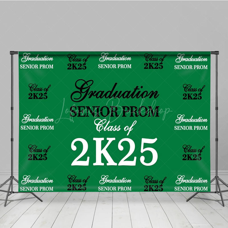 Lofaris Retro Green Step And Repeat Congrats Grad Backdrop