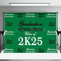 Lofaris Retro Green Step And Repeat Congrats Grad Backdrop
