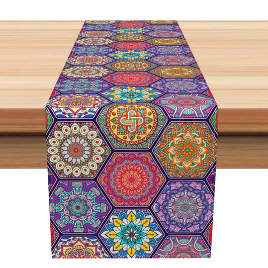 Lofaris Retro Indian Mandala Pattern Bohemian Table Runner
