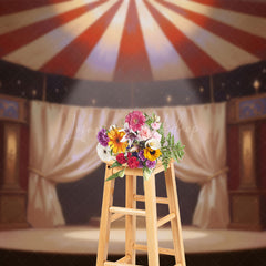 Lofaris Retro Luxury Circus Tent Cake Smash Photo Backdrop