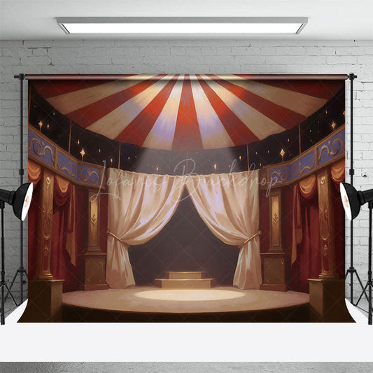 Lofaris Retro Luxury Circus Tent Cake Smash Photo Backdrop