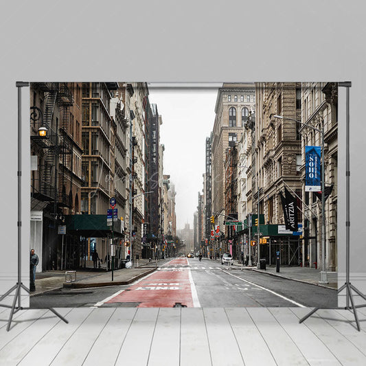 Lofaris Retro Street Building Architecture Photo Backdrop