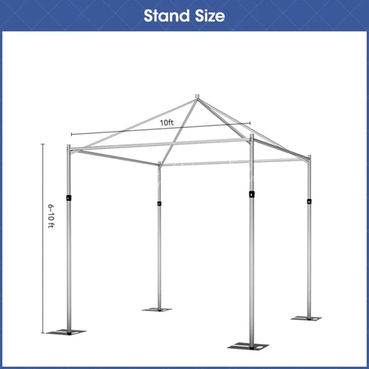 Lofaris Ridge Canopy 10x10ft Pipe and Drape Stand Sturdy Tent Frame Versatile for Business Exhibition Booth Display