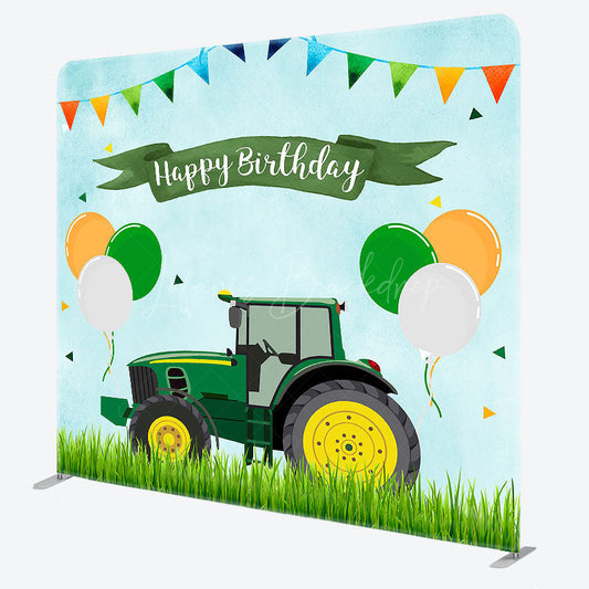 Lofaris Roller Balloon Flag Birthday Square Tension Backdrop