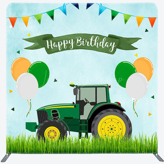 Lofaris Roller Balloon Flag Birthday Square Tension Backdrop