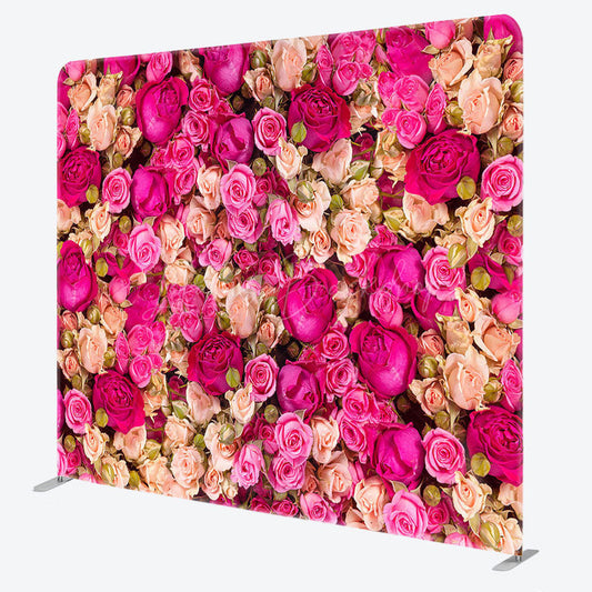 Lofaris Romantic Blooming Roses Wedding Pillow Case Backdrop
