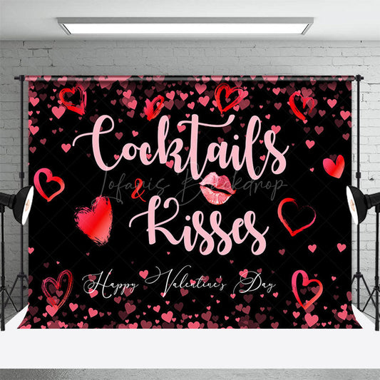 Lofaris Romantic Cocktails Kisses Valentines Day Backdrop