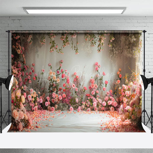 Lofaris Romantic Colorful Floral Wedding Photo Backdrop