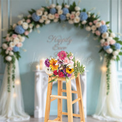 Lofaris Romantic Floral Focal Candles Sweet Wedding Backdrop