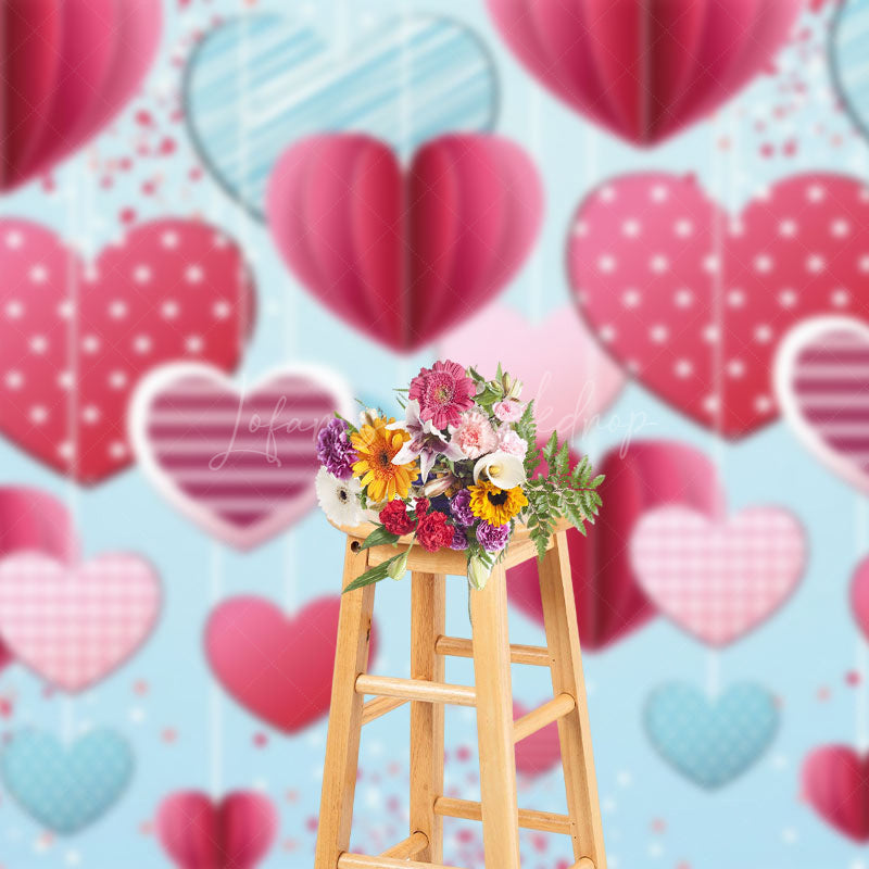 Lofaris Romantic Heart Shaped Valentines Day Lovely Backdrop