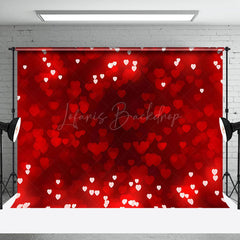 Lofaris Romantic Hot Red Heart Happy Valentines Day Backdrop