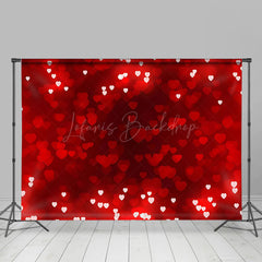 Lofaris Romantic Hot Red Heart Happy Valentines Day Backdrop