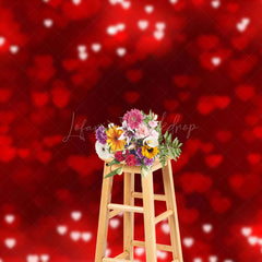 Lofaris Romantic Hot Red Heart Happy Valentines Day Backdrop