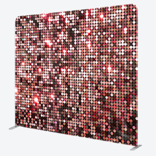 Lofaris Rose Gold Sequins Glitter Square Tension Backdrop