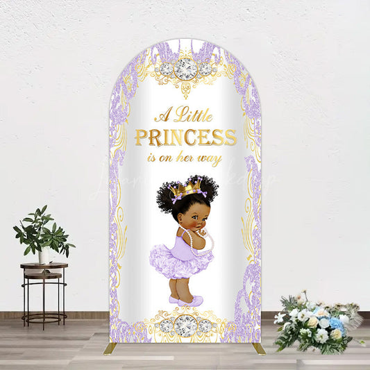 Lofaris Royal Glitter Little Princess Baby Shower Arch Backdrop