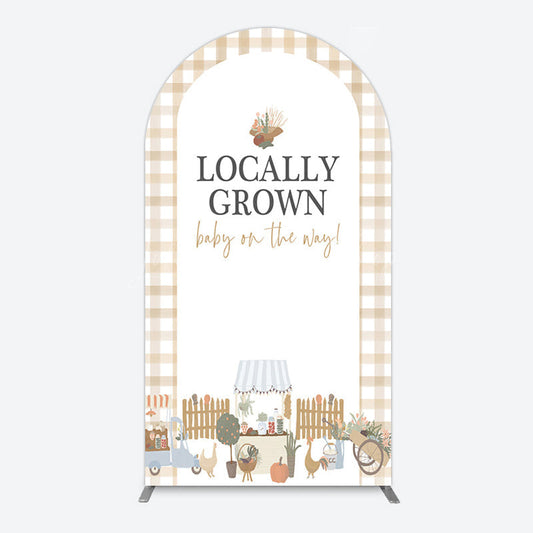 Lofaris Rural Locally Grown Baby On The Way Arch Backdrop
