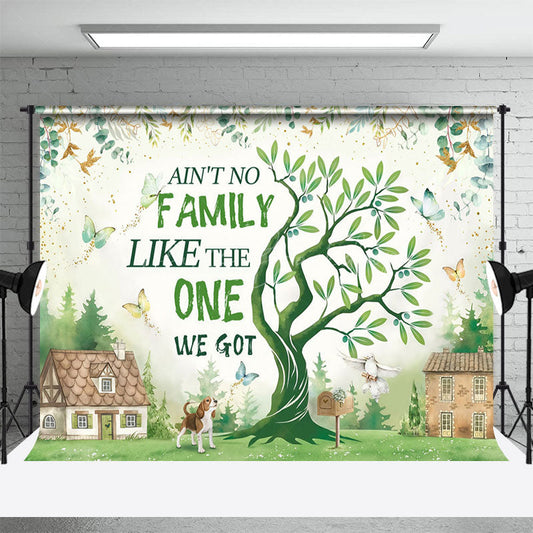 Lofaris Rural Scenery Greeny House Family Reunion Backdrop