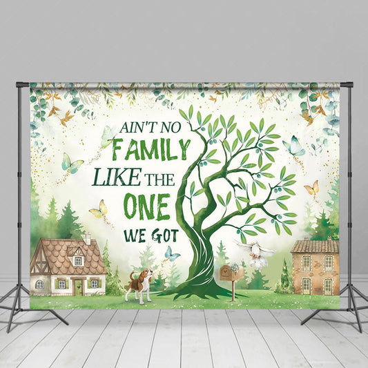 Lofaris Rural Scenery Greeny House Family Reunion Backdrop