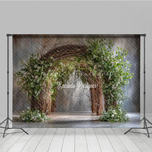 Lofaris Rustic Branch Arch Photography Backdrop Natural Greenery and Twigs Fine Art Maternity Photo Background