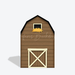 Lofaris Rustic Brown Farm House Barn Door Arch Backdrop Decor