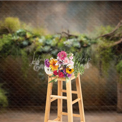 Lofaris Rustic Greenery Photography Backdrop Wooden Arch with Succulents Fine Art Maternity Photo Background