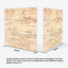 Lofaris Rustic Light Brown Wood Plank Square Double-Sided Backdrop Vintage Wooden Texture for Portrait Photography