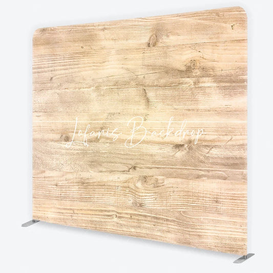 Lofaris Rustic Light Brown Wood Plank Square Double-Sided Backdrop Vintage Wooden Texture for Portrait Photography