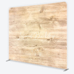 Lofaris Rustic Light Brown Wood Plank Square Double-Sided Backdrop Vintage Wooden Texture for Portrait Photography