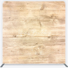 Lofaris Rustic Light Brown Wood Plank Square Double-Sided Backdrop Vintage Wooden Texture for Portrait Photography
