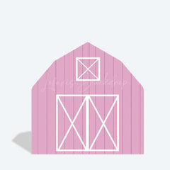 Lofaris Rustic Pink Barn Door Arch Party Decor Backdrop